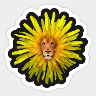 Lion Sun Flower Sticker